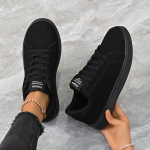 Women'S New Front Strap Lightweight Comfortable Low-Top Skateboard Shoes, Outdoor Solid Color White Shoes, Casual Versatile Running Shoes Couple Style Sports Shoes 5893, Women Shoes, Sneakers