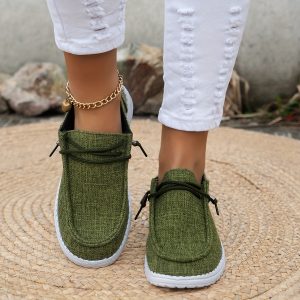 Women's Solid Color Comfort Loafers, Soft Sole Lightweight Flat Walking Shoes, Comfort Low-top Daily Footwear, Women Shoes