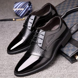 Men's Dress Shoes, New Style Elegant Men's Footwear, Business Hollow-Out Breathable Loafers, Formal Casual Men's Gift Shoes, Formal Breathable Dad Clogs Oxford Shoes